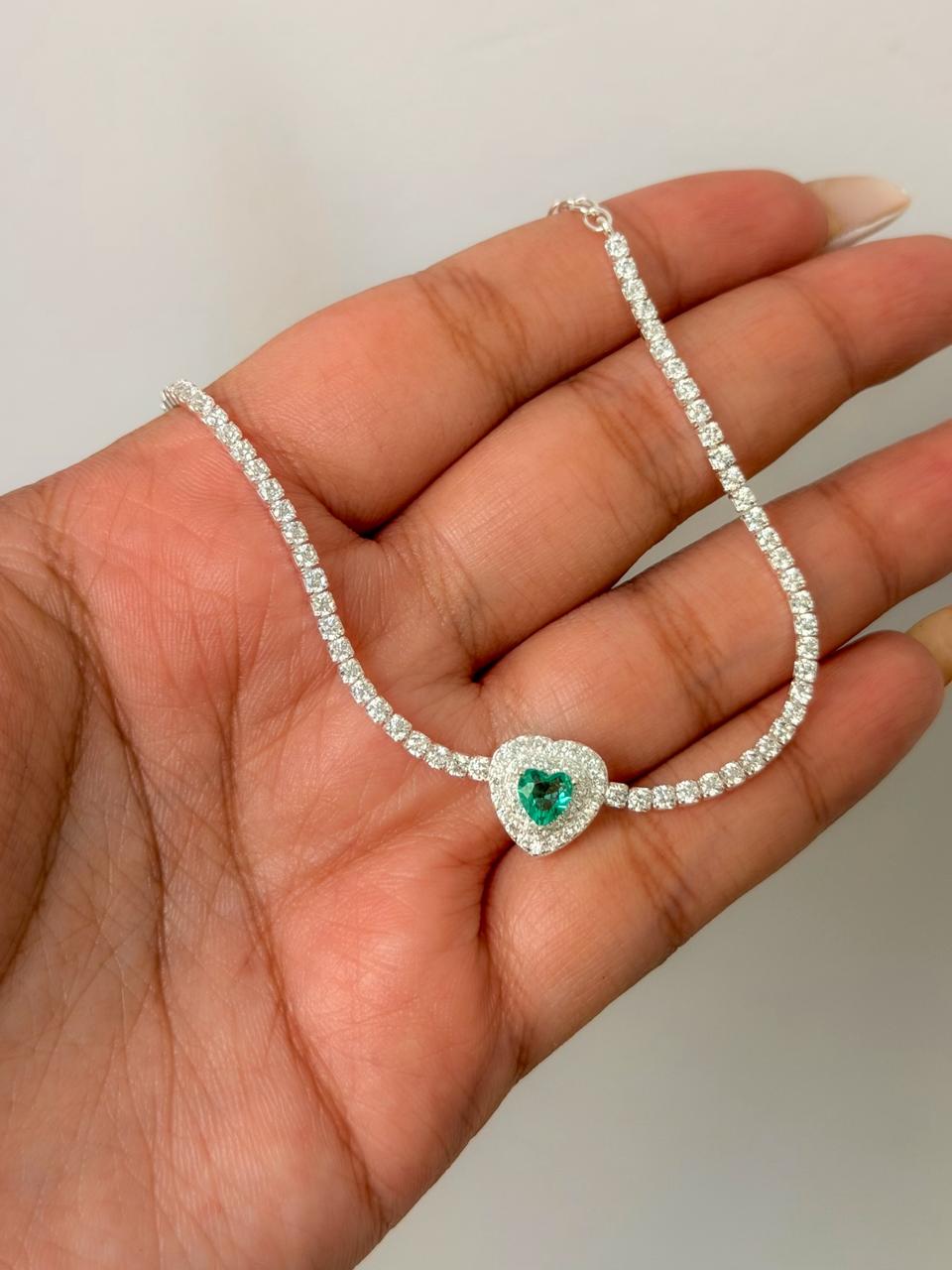 Pulseira Coração Verde